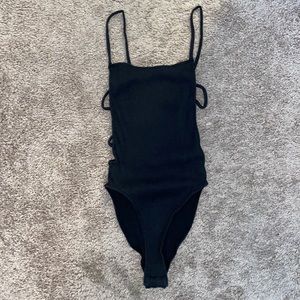 Urban Outfitters, no back, black, body suit